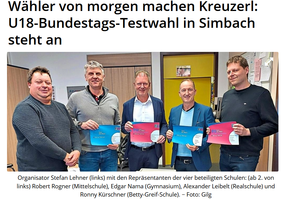 Informationen zur U18-Wahl gibt es im Artikel der Passauer Neuen Presse.